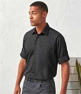CLEARANCE - Premier Roll Sleeve Poplin Shirt